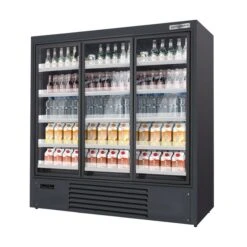 Wandkühlregal - 1975mm - Mit LED-Beleuchtung, Isolierten Glastüren & 4 Ablagen