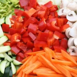 Vegetarischer Cutter - 18 Liter - 2,2 KW - 230 Volt - 1500-2200rpm -Beste Küchengeräte Geschäfte detail geschnittenes gemuese 1 c213 3