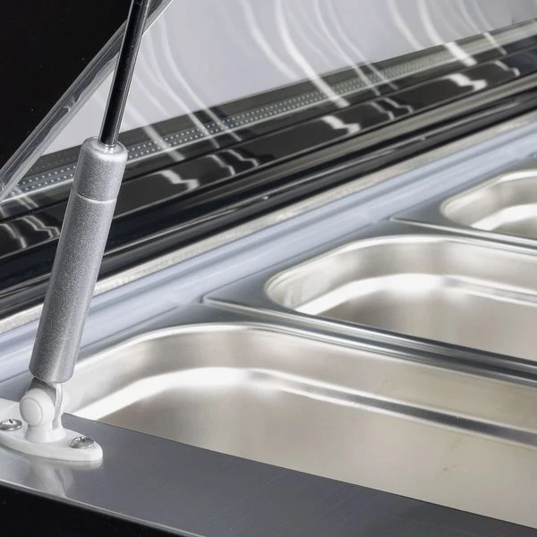 Tisch-Eisvitrine - 805mm - Für 4x 5L Eisbehälter - Gewölbter Deckel 8 Tisch-Eisvitrine - 805mm - Für 4x 5L Eisbehälter - Gewölbter Deckel – Bild 6