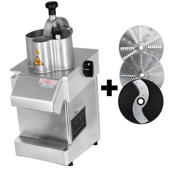 Elektrischer Gemüseschneider - 550 Watt - Inkl. 3 Schneidescheiben 3 Elektrischer Gemüseschneider - 550 Watt - Inkl. 3 Schneidescheiben