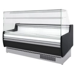 Kühltheke - 1930mm - Mit LED-Beleuchtung & 1 Ablage - Standard Mit Frontblende Schwarz