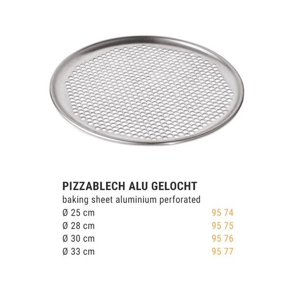 Pizzascheibe Aus Aluminium - Gelocht - Ø 25 Cm 5 Pizzascheibe Aus Aluminium - Gelocht - Ø 25 Cm – Bild 3