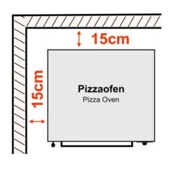 Elektro Pizzaofen - 4+4x 35cm - Mit TouchScreen -Beste Küchengeräte Geschäfte pizzaoven distance drawing 1e11 2