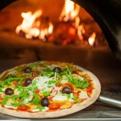 Pizzaschaufel Aus Aluminium - Ø 30 Cm -Beste Küchengeräte Geschäfte stockkkbild 3482 1