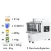 Teigknetmaschine - 42 Liter / 38 Kg - 2 Geschwindigkeiten - Kessel Abnehmbar Und Rührwerk Aufklappbar -Beste Küchengeräte Geschäfte tmp42 ka rezept 3 fcb2