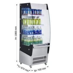 Wandkühlregal - 700mm - Mit LED-Beleuchtung & 3 Ablagen -Beste Küchengeräte Geschäfte wkrg420 0 677c